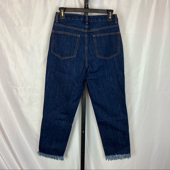 Sailor Moon Meets GU Cropped Fray Hem Jeans, size Medium - Picture 4 of 11